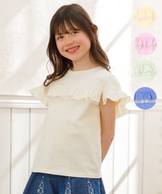 組曲 KIDS 【UVケア】【110-140㎝】フレアラッフル Tシャツ