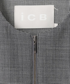 ICB L 【UVカット・洗える】ウール2WAYストレッチ ノーカラーブルゾン