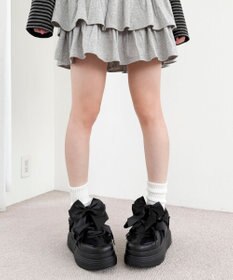 WEGO ダブルリボンフリルスニーカー