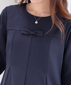 Tiaclasse L 【安田美沙子さん着用・洗える】フレアAラインリボンワンピース