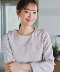 Tiaclasse L 【安田美沙子さん着用・洗える】フレアAラインリボンワンピース