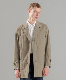 JOSEPH HOMME 【LEON 掲載】ブライトナイロンシャンブレー 　シングルブレストスプリングコート