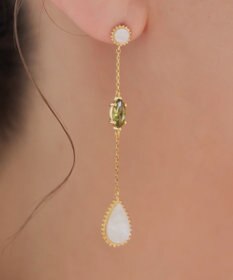 Tiaclasse 【金属アレルギー対応】　カラードロップロングピアス