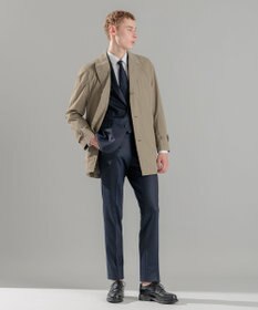 JOSEPH HOMME 【LEON 掲載】ブライトナイロンシャンブレー 　シングルブレストスプリングコート