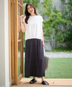 ANY L 【洗濯機可/UVケア】シルケットスムースドロストＴシャツ