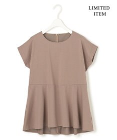 ICB L 【WEB限定・洗える】綿エステル天竺 へプラムカットソー