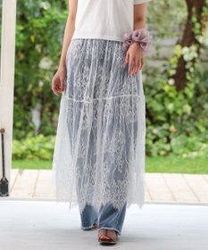 Green Parks ・ＥＬＥＮＣＡＲＥ　ＤＵＥ　レースティアードスカート