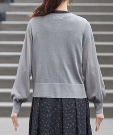 Tiaclasse ラメシアー天竺パールボタンカーディガン