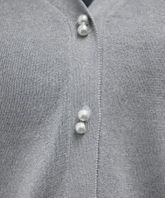 Tiaclasse ラメシアー天竺パールボタンカーディガン