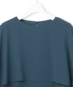 23区 【先行予約】ストレッチジョーゼット ケープ風ワンピース