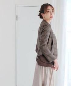 Tiaclasse 【洗える】カラーレスチェック柄ジャケット