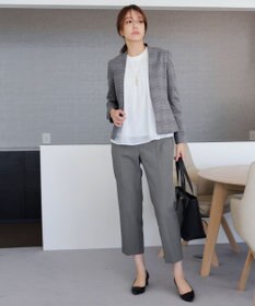 Tiaclasse 【洗える】カラーレスチェック柄ジャケット