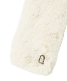 MOONBAT FURLA（フルラ）ベルト差し込みファーティペット アーチロゴ フェイクファー
