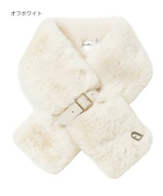 MOONBAT FURLA（フルラ）ベルト差し込みファーティペット アーチロゴ フェイクファー