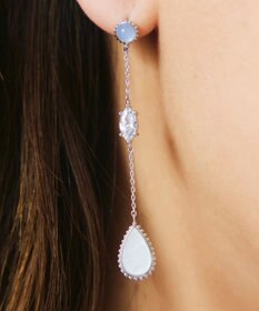 Tiaclasse 【金属アレルギー対応】　カラードロップロングピアス