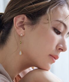 Tiaclasse 【金属アレルギー対応】　カラードロップロングピアス