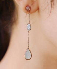 Tiaclasse 【金属アレルギー対応】　カラードロップロングピアス