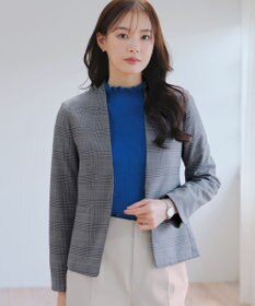 Tiaclasse 【洗える】カラーレスチェック柄ジャケット