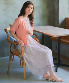 Tiaclasse L 【洗える】ペイズリー柄フレアスリーブワンピース