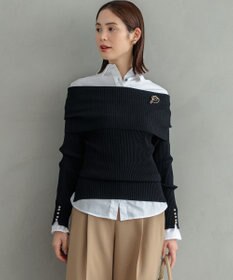 組曲 L 【WEB限定】ELENAオフショル風 ニットプルオーバー