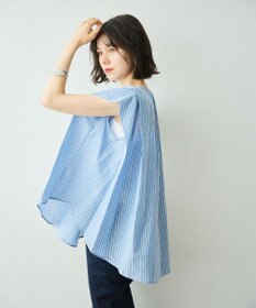 #Newans 【金子綾さんインスタライブご紹介アイテム】マルチストライプノースリーブシャツ