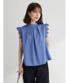 Green Parks ・ＥＬＥＮＣＡＲＥ　ＤＵＥ　リネンライクレースブラウス