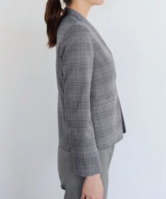 Tiaclasse 【洗える】カラーレスチェック柄ジャケット