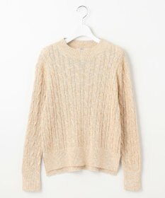 J.PRESS LADIES 【洗える】MIX COLOR SLUB ケーブル ニット