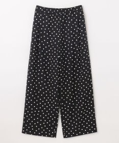 ANY 【洗濯機可能/ウエストゴム/ポケット付】リネンライク ドット柄パンツ