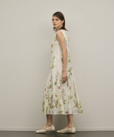 GRACE CONTINENTAL カットワークプリントワンピース