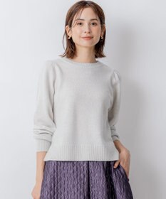 組曲 【8色展開・前後着用可】ウールカシミヤミックス パフスリーブ ニット