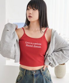 WEGO 【カップ付きインナー】グラフィックプリントカップインキャミ