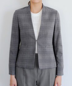 Tiaclasse 【洗える】カラーレスチェック柄ジャケット