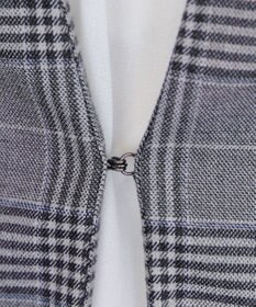 Tiaclasse 【洗える】カラーレスチェック柄ジャケット