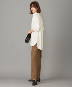 ICB 【洗える】ブラウスライクジャージー ボウタイデザインカットソー