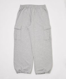 WEGO 【ユニセックス着用ITEM/ウエストゴム/MLサイズ展開】ワイドスウェットカーゴパンツ