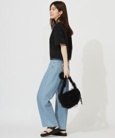 ANY SIS 【洗える】シアーチュールロゴ Tシャツ