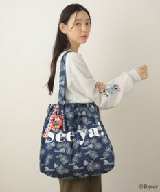 Green Parks ミッキー＆フレンズ／花柄デニムトートバッグ