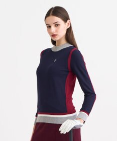 23区GOLF 【WOMEN】カラーブロックセーター ネイビー系