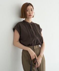 YECCA VECCA スモッキングピンタックシャツ