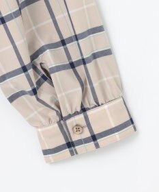 J.PRESS LADIES 【洗える】コンパクトチェック スタンドカラー ブラウス