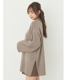 earth music&ecology アンチピリングリブハイネックチュニック