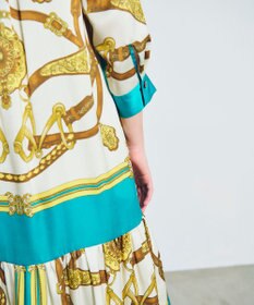 GRACE CONTINENTAL スカーフプリントシャツドレス