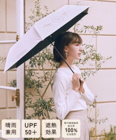 Maison de FLEUR 遮光&UV CUT リボン折りたたみ傘