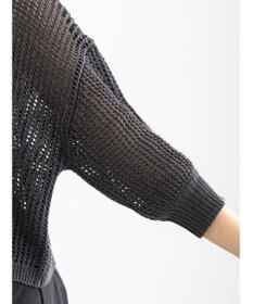 Te chichi スパンコールメッシュハーフスリーブニット《2025Autumn catalog item》