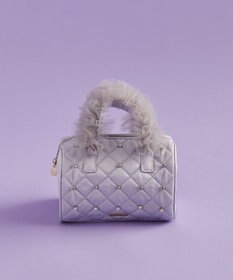 Maison de FLEUR EC限定チュールハンドルラインストーンボストン