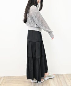 TOQUE 25SS新作〈大草直子さんアドバイザー〉【天然素材】シルク×コットン粗メッシュニットカーディガン