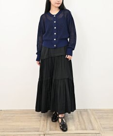 TOQUE 25SS新作〈大草直子さんアドバイザー〉【天然素材】シルク×コットン粗メッシュニットカーディガン