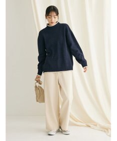 CRAFT STANDARD BOUTIQUE 洗えるモールニット配色プルオーバー