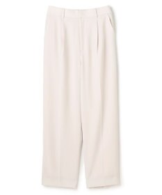 UNFILO 【ウエストゴム】ドライダブルクロス タックテーパードパンツ アイボリー